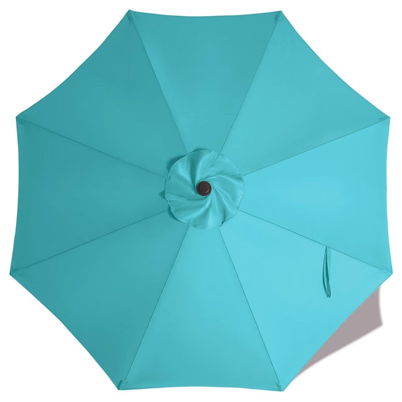 ABCCANOPY 9ft Outdoor Umbrella Replacement Top Suit 8 Ribs (Turquoise) - Image 1